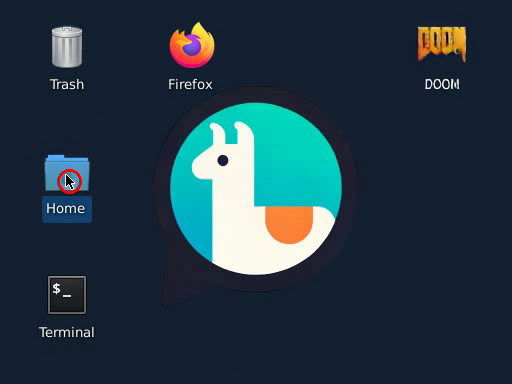 Generated Ubuntu desktop before a user action